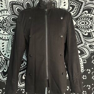 Guess Black Double-Breasted Jacket
